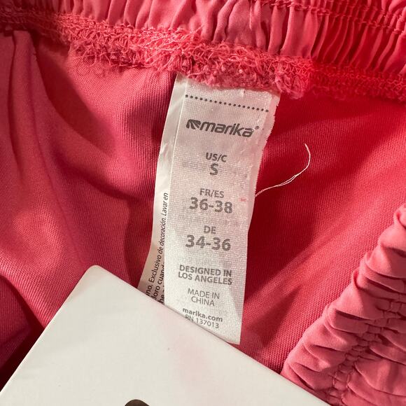 Marika Small Lilian Pleated Shorts Stretch Lined Flyaway Pull-On Pocket Pink New - Picture 6 of 8